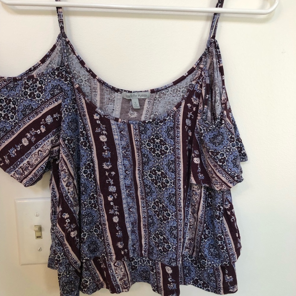 Cropped Shoulder Cut Top